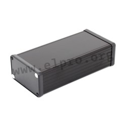 1455K1602BK, Hammond diecast extruded aluminium enclosures, with end panels, 1455 series
