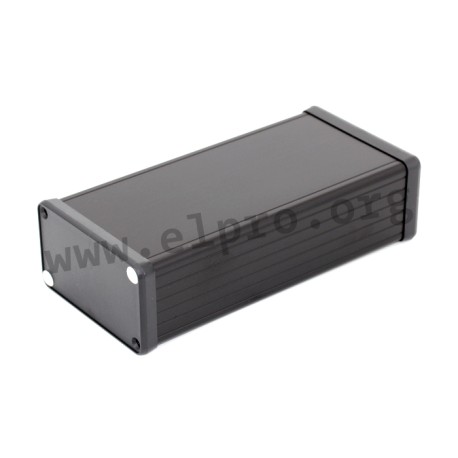 1455K1602BK, Hammond diecast extruded aluminium enclosures, with end panels, 1455 series