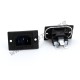 3-134-880, Schurter IEC-Kaltgeräteeinbaustecker, 70°C, Snap-In-Montage, 6080 Serie 3-134-880
