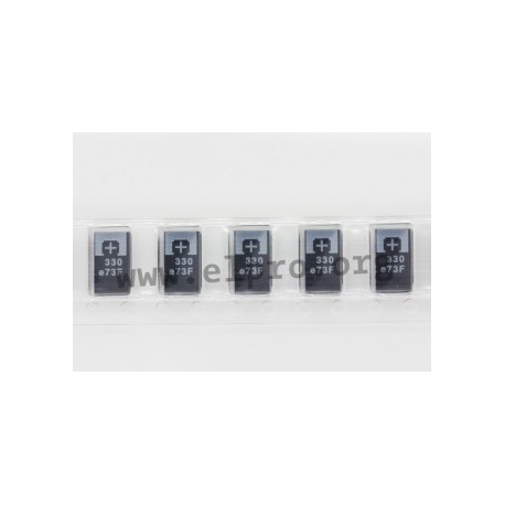 6TPF220M6L, Panasonic polymer tantalum capacitors, SMD, Poscap, TPF series