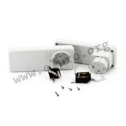 PD120BG-S, Supertronic Steckergehäuse, ABS, grau / schwarz, PD Serie