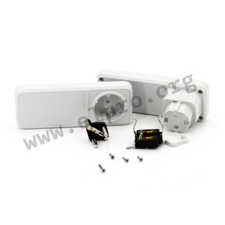PD120BG-S, Supertronic Steckergehäuse, ABS, grau / schwarz, PD Serie