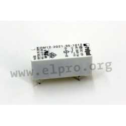 RM12-2021-35-1012, Relpol PCB relays, 8A, 1 normally open contact, RM12 series