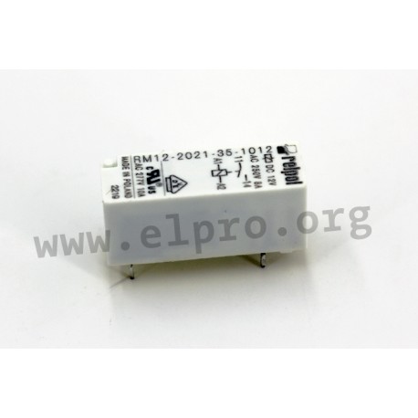 RM12-2021-35-1012, Relpol PCB relays, 8A, 1 normally open contact, RM12 series