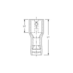 KFV 63810-1000, Amphenol receptacles, 6,3mm, KF63 and KFV63 series