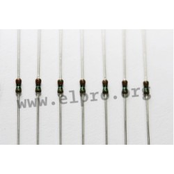 MBA02040Z0000ZCT00, Vishay metal film resistors, 0207 housing, 1, 0.4W, MBA/SMA series