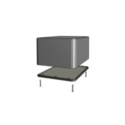 RL6685BK, Hammond general purpose enclosures, ABS, IP54, recessed top and bottom, RL series