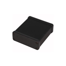 1455J802BK, Hammond diecast extruded aluminium enclosures, with end panels, 1455 series