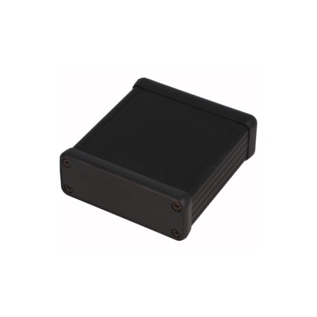 1455J802BK, Hammond diecast extruded aluminium enclosures, with end panels, 1455 series