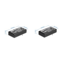 SKA15W8-03, Mean Well DC/DC converters, 2x1 housing, regulated, DKA15W8 and SKA15W8 series