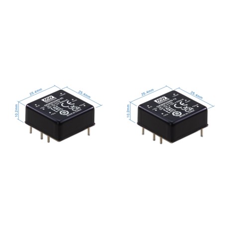 DKMW20W8-15, Mean Well DC/DC converters, 1x1 housing, regulated, DKMW20W8 and SKMW20W8 series