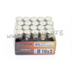 5015671-888, Ansmann alkaline manganese batteries, 1,5V/3V/9V, RED and Industrial series