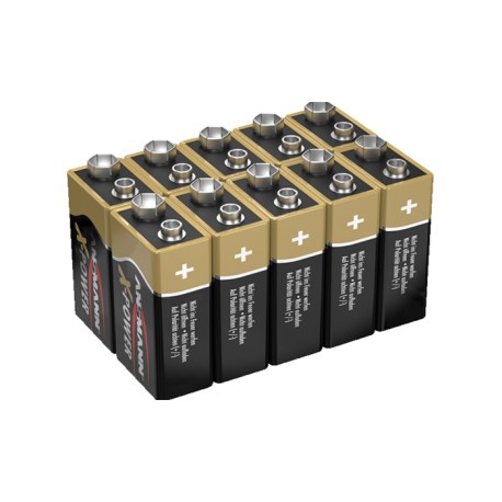 5015711-888, Ansmann alkaline manganese batteries, 1,5V/3V/9V, RED and Industrial series