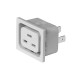 3-153-045, Schurter IEC appliance outlet, 70°C, 4792 series 3-153-045