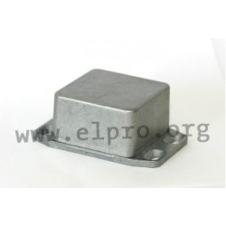 1590BF, Hammond diecast aluminium enclosures, IP54, unpainted surface or black coating, with mounting flanges, 1590 series
