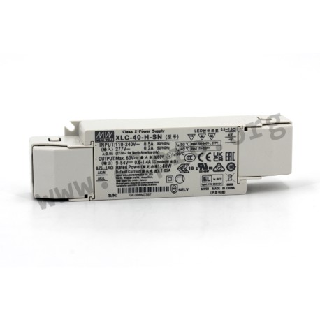 XLC-40-H-SN, Mean Well LED-Schaltnetzteile, 40W, Konstantleistung, einstellbar, XLC-40 Serie