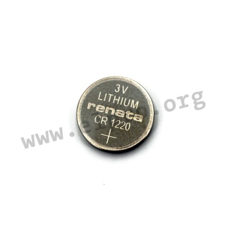 CR1220MFR.IB, Renata Lithium-Mangandioxid-Knopfzellen, Industrieverpackung, CR Serie