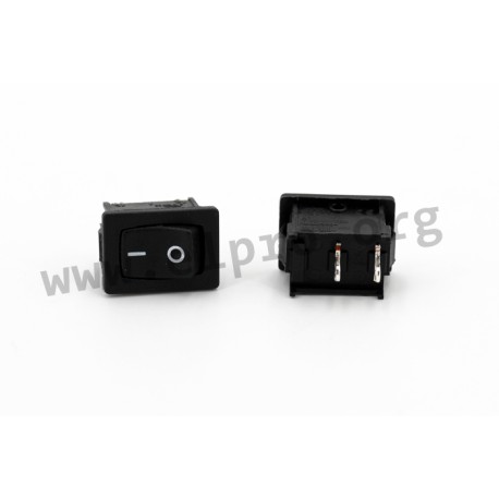 A12131121000, Molveno rocker switches, 10A, for 13x19mm panel cut-out, A1 series