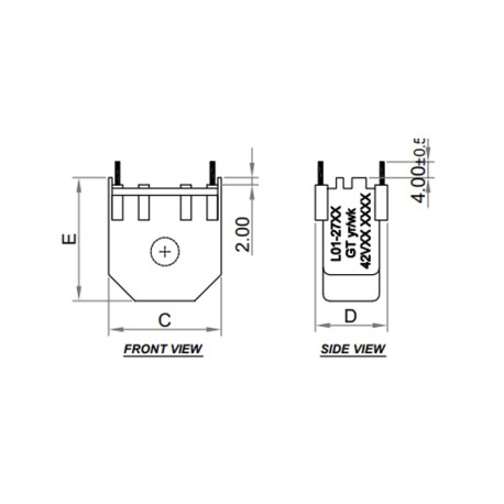 L01-2719, GT Induktivitäten, vergossen, L01-27XX Serie