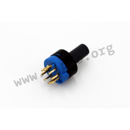 RM105772BCB, CK Drehschalter, 7,7mm lange Achse, Printanschluss, RM Serie