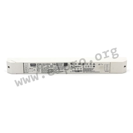 SPWM-150-24DA2Q, Mean Well LED drivers, 150W, SPWM-150 series