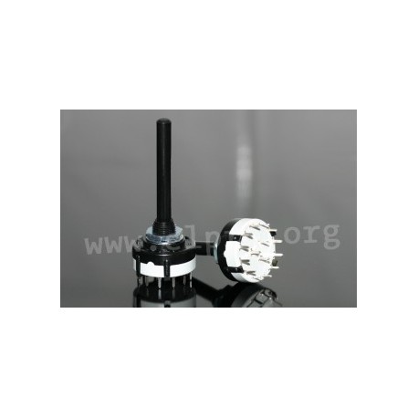 CK1113, Lorlin Drehschalter, 50mm lange Achse, Printanschluss, CK Serie