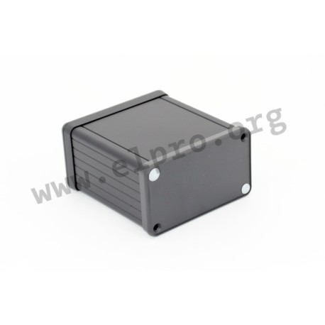 1455K802BK, Hammond Alu-Profilgehäuse, mit Endplatten, 1455 Serie