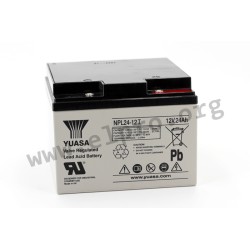 NPL24-12I, Yuasa Blei-Akkumulatoren, 12 Volt, NPL Serie