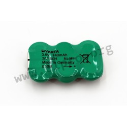 55615403059, Varta NiMH-Pufferakkus, 2,4V/3,6V/4,8V, mit Lötfahnen, V150H Serie