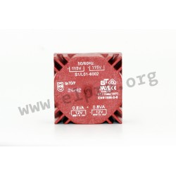 L01-6040, GT Elektronik Stromtransformatoren, 1,6 bis 35VA, 2x115V, 60xx Serie