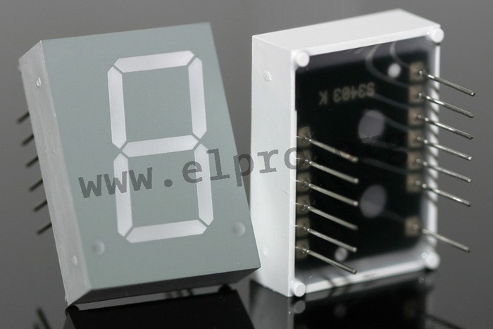 20 Stück LITEON LTS367HR – 1-stellige 7-Segment-LED-Anzeige, 9,14mm, Rot – Neuware