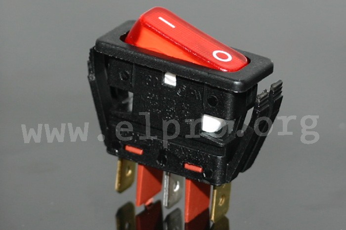 Continental Rocker Switch Arcolectric rocker switches, 16A (150A), for 11x30mm panel cut-out ...