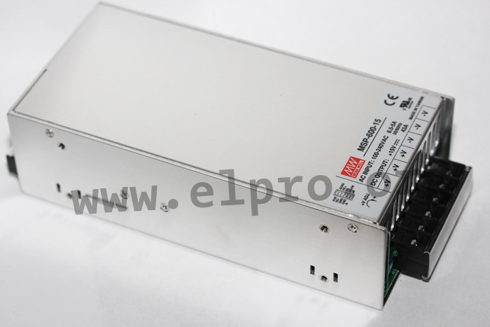 Produktbild von MEAN WELL MSP-600-48 Schaltnetzteil – 624 W, 48 V, 13 A, AC 85–264 V, Mit PFC, Überlastschutz, Für LED & Industrie