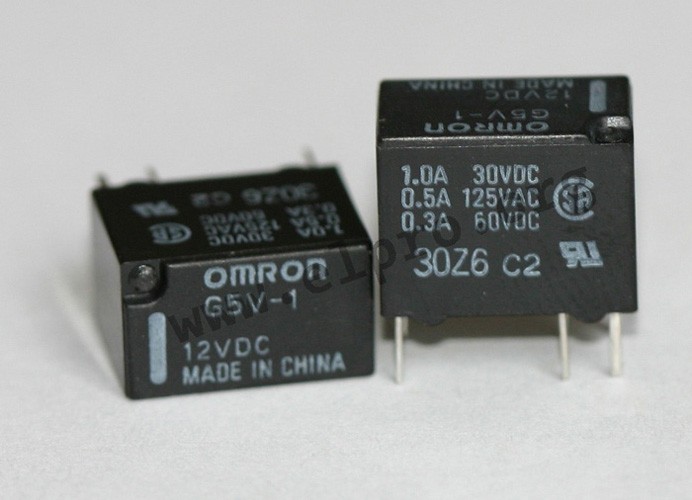 Omron PCB relays, 1A, 1 changeover contact, G5V1 series elpro Elektronik