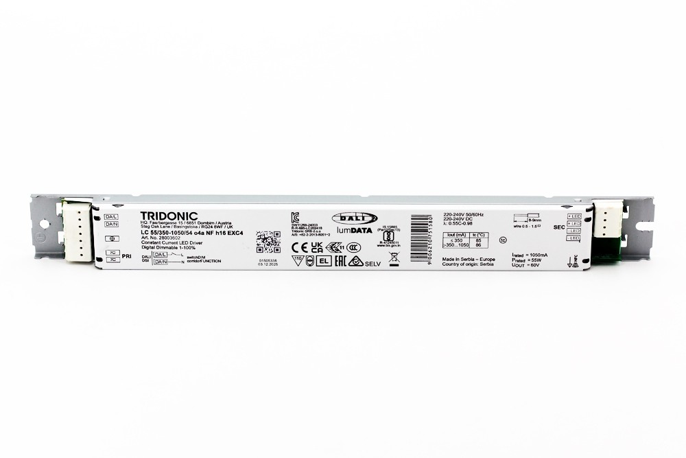 Tridonic LED power supplies series LC 55/350-1050/54 o4a NF h16 EXC4